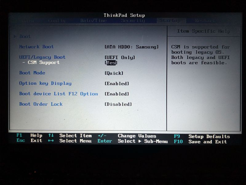 Configuración bios 1